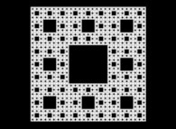 A Fractal Square: the Sierpinski Carpet -iteration 5- 