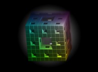 A Fractal Cube: the Menger Sponge -iteration 1- 