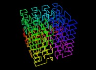 Courbe de Hilbert tridimensionnelle -itération 3- 
