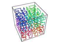Courbe de Hilbert tridimensionnelle -itération 3- 