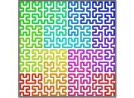 Bidimensional Hilbert Curve -iteration 5- 