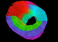Une variété tridimensionnelle de Jeener-Möbius décrite à l'aide d'un nœud '3-trèfle' torique 'ouvert' -itération 4- 