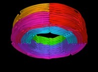 A parallelepipedic Torus described by means of an 'open' 3-foil torus knot -iteration 4- 