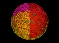 A Ball described by means of an 'open' 3-foil torus knot -iteration 4- 