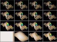 The peeling of a quaternionic Julia set -tridimensional cross-sections- 