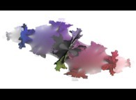 A foggy pseudo-octonionic Julia set ('MandelBulb' like: a 'JuliaBulb')computed with A=(-0.581514...,+0.635888...,0,0,0,0,0,0) -tridimensional cross-section- 