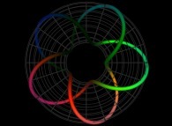 5-foil torus knot on its torus 