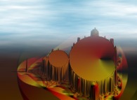 Visualisation tridimensionnelle de l'ensemble de Mandelbrot avec 'mapping' des arguments 