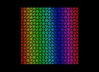 Simple random triangulation of a square -18x18- 
