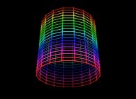 Regular quadrangulation of the surface of a cylinder -18x18- 