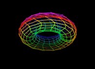 Random quadrangulation of the surface of a torus -18x18- 