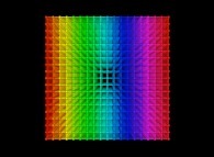 Periodical quadrangulation of a cube -18x18x18- 