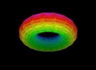 Random quadrangulation of the volume of a torus -18x18x18- 