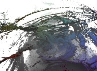 Zoom in on a pseudo-quaternionic Mandelbrot set (a 'MandelBulb')-tridimensional cross-section- 