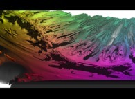 Close-up on a foggy pseudo-quaternionic Mandelbrot set (a 'MandelBulb')-tridimensional cross-section- 
