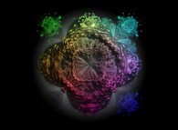 A pseudo-octonionic Mandelbrot set (a 'MandelBulb')-tridimensional cross-section- 