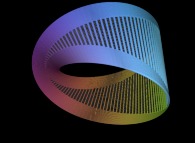 A 'square' spiral on the Möbius strip 
