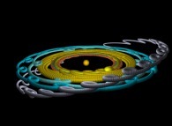 N-body problem integration (N=10)displaying the actual Solar System during one plutonian year -Jupiter point of view- 