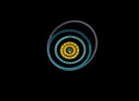 N-body problem integration (N=10)displaying the actual Solar System during one plutonian year -Mars point of view- 