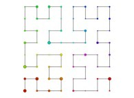 The K-smooth integers on a Bidimensional Hilbert Curve -iteration 3- 