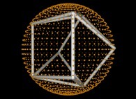 8 evenly distributed points on a sphere by means of simulated annealing 