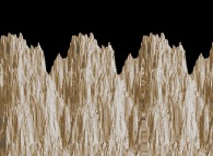 True colors autostereogram of a fractal landscape 