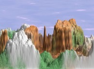 Fractal landscape interpolation 