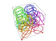 A tridimensional Peano-like curve defined with {X<SUB>2</SUB>(...),Y<SUB>2</SUB>(...),Z<SUB>2</SUB>(...)} and based on an 'open' 7-foil torus knot -iteration 2- 