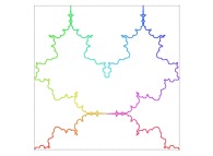 A Bidimensional Hilbert-like Curve defined with {X1(...),Y1(...)} related to the Mandelbrot set border -iteration 2- 