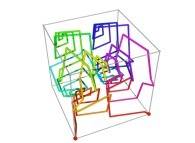 A Tridimensional Hilbert-like Curve defined with {X2(...),Y2(...),Z2(...)} -iteration 2- 