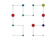 The 16 first digits -base 10- of 'pi' on a Bidimensional Hilbert Curve -iteration 2- 