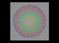 An Archimedes spiral displaying 'pi' with 10.000 digits -base 10- 