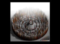 Tridimensional display of a spiral displaying 'pi' with 2000 digits -base 10- 