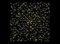 The Ulam spiral with display of the first '4-twin' prime numbers 