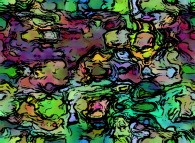 Vue artistique d'une texture bidimensionnelle obtenue grâce à l'auto-transformation d'un processus fractal 