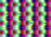 The set of bidimensional fields defining the 'X' coordinate of a dynamic 'crumpled' Klein bottle 