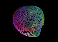 A surface between a shell (Jeener surface 1)and a 'double sphere' defined by means of three bidimensional fields 