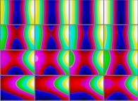 The set of bidimensional fields defining the 'Z' coordinate of an interpolation between a shell (Jeener surface 1)and a 'double sphere' 