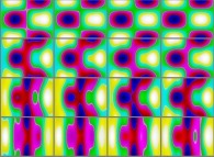 The set of bidimensional fields defining the 'X' coordinate of an interpolation between the Bonan-Jeener-Klein triple bottle and a 'double sphere' 