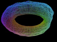 A 'crumpled' torus defined by means of three bidimensional fields 