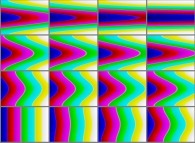 The set of bidimensional fields defining the 'X' coordinate of an interpolation between a rectangle and a cylinder 