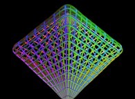 A rounded cube defined by means of three bidimensional fields 