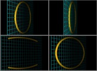 Bidimensional cross-sections of a cylinder 