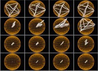 Dynamics of the even distribution of 6 points on a sphere -an Octahedron- by means of simulated annealing 