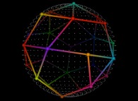 26 evenly distributed points on a sphere by means of simulated annealing 