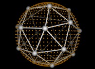 24 points répartis équitablement sur une sphère par recuit simulé 