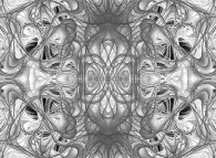 Synthesis of tridimensional symmetrical geometrical textures 