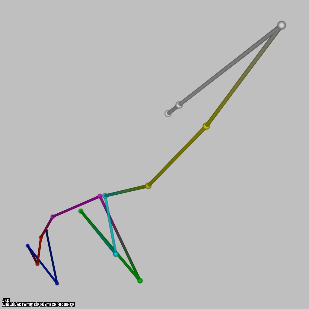 A type 'XYZ' pseudo-random walk defined by means of the 48 first decimals of the transcendental Champernowne number -using all base 10 integer numbers-: 0.{1,2,3,4,5,6,7,8,9,10,11,12,13,14,15,16,17,18,19,20,21,22,23,24,25,26,27,28,2...} [Une pseudo-marche al&eacute;atoire de type 'XYZ' d&eacute;finie &agrave; l'aide des 48 premi&egrave;res d&eacute;cimales du nombre transcendant de Champernowne -utilisant tous les nombres entiers en base 10-: 0.{1,2,3,4,5,6,7,8,9,10,11,12,13,14,15,16,17,18,19,20,21,22,23,24,25,26,27,28,2...} ]