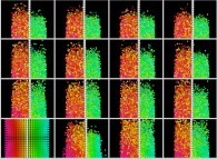 A perfect tridimensional piston with following initial conditions: still piston, high temperature particles at left and low temperature particles at right, in a tridimensional box submitted to a vertical field of gravity 