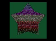 Tridimensional visualization of a pseudo-periodical Penrose tiling of the Golden Decagon 